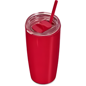 600ML Mapumpi Plastic 2-In-1 Double wall Tumbler & Straw
